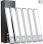 Under Cabinet Lights,88 LED Operated Motion Sensor Light Indoor,2200mAh USB Rechargeable Closet Lights, 6 Pack Magnetic Dimmable Closet Lights，Wireless Under Counter Lights for Kitchen, Stairs