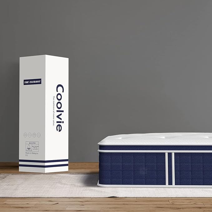 King Mattress 12 inch, Tight Top Deep Sleep Mattresses with Extra Lumbar & Hip Support, Medium to Firm Hotel Collection Hybrid Sleep System for Supportive, Breathable Bed in a Box King Size