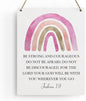 Inspirational Boho Scripture Wall Art Bible Verses Joshua 1:9 Wooden Hanging Sign Prayer Room Decor Religious Gift Christian Wall Decor for Home Office Bedroom Baby Boys Girls Room Nursery 8x10 Inches