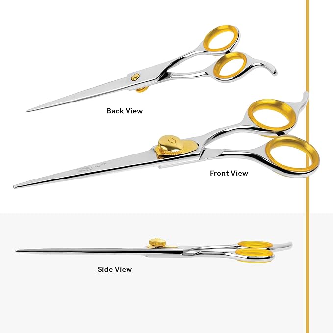 Sharf Gold Touch 440c Japanese Stainless Steal Pet Grooming Shear, 8.5 Inch Straight-Mewly Pet