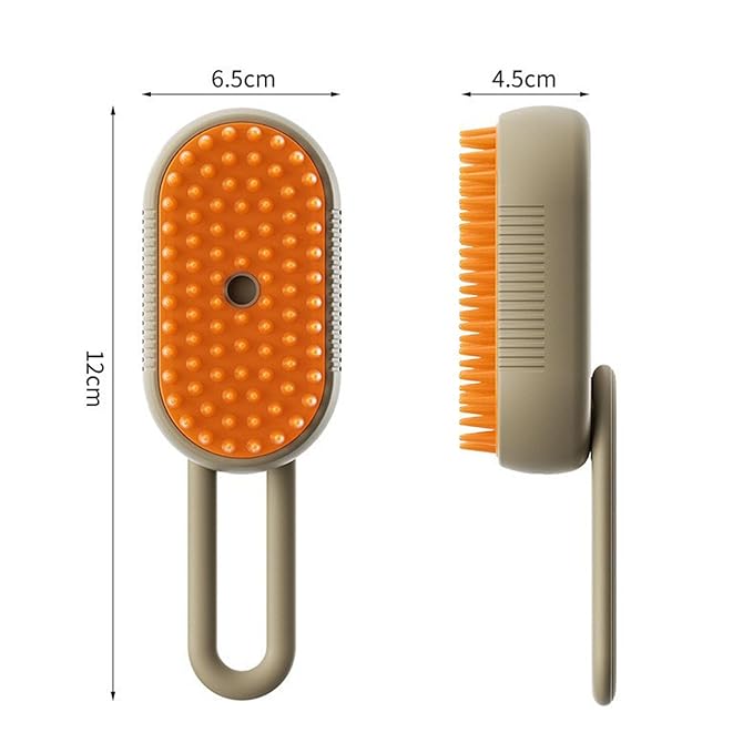 Pet Grooming Brushm,Cat Brush,3 In1 Spray Cat BrushSelf-Cleaning Wet Dog Comb with USB Rechargeable & Water Tank,Suitable for Dogs,Cats to Reduces Flying Hair (Brown)-Mewly Pet