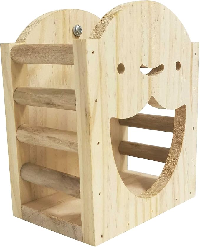 kathson Rabbit Hay Feeder Rack Wood Grass Holder Less Wasted Hay Box Food Feeding Manger Hanging Hay Dispenser for Bunny Chinchilla Guinea Pigs Small Animals-Mewly Pet