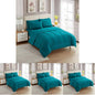 Sweet Home Collection 5 Piece Comforter Set Bag Solid Color All Season Soft Down Alternative Blanket & Luxurious Microfiber Bed Sheets, Teal, Twin (Pack of 4)