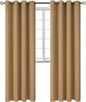 BGment Blackout Curtains - Grommet Thermal Insulated Room Darkening Bedroom and Living Room Curtains, Set of 2 Panels (52 x 120 Inch, Khaki)
