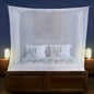 Mosquito Net for Single to King-Sized Beds – 2 Side Openings & 6 Hanging Loops – Decorative Rectangular Shape for Home & Travel – Bed Canopy Hanging Kit & Carrying Bag Included