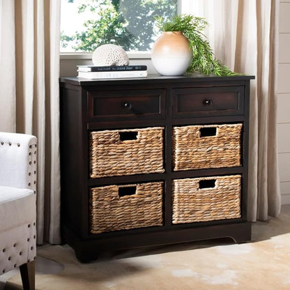 SAFAVIEH American Homes Collection Herman Brown Wicker Basket Storage Unit