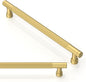 10 Pack Brushed Gold Knurled Cabinet Pulls 7.5 Inch(192mm) Kitchen Cabinet Handles Solid Zinc Alloy Cabinet Hardware Drawer Pulls