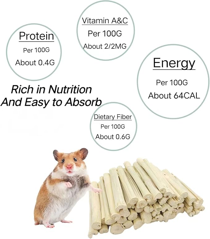 700g/1.5lb Sweet Bamboo Sticks for Rabbits Bunny Chew Toys,Chinchilla Molar Treats Chew Sticks for Small Animals Rabbits Hamsters Guinea Pigs-Mewly Pet