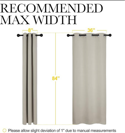 NICETOWN Natural Living Room Blackout Curtains for Windows, Eyelet Top Room Darkening Panels/Drapes for Bedroom (2 Panels, W42 x L84 inches)