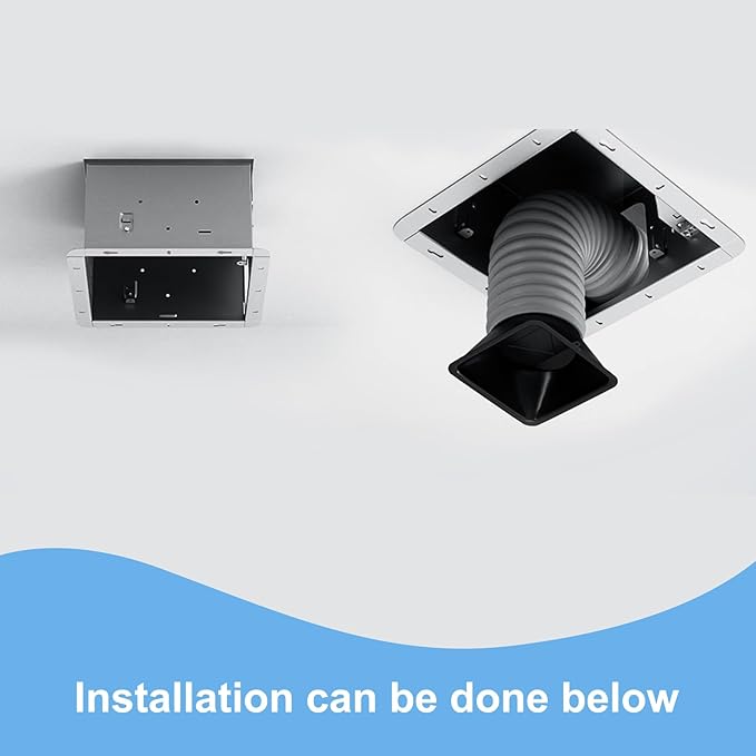 Tech Drive Modern Nickel Bathroom Exhaust Fan with Light, 110CFM, 1000lm Dimmable 5CCT LED Light Selectable, Quiet Ventilation Fan with night light,Energy Star Certified, Decorative Nickel Trim