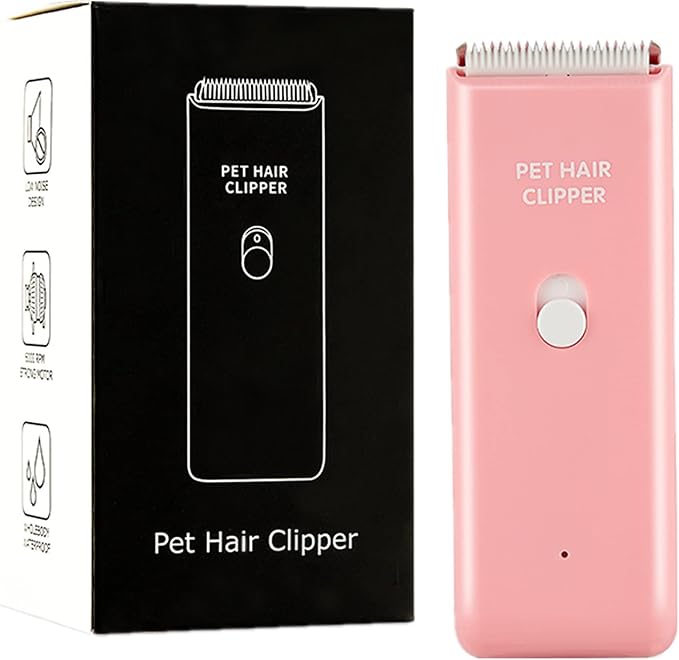 Dog Cat Home Hair Waterproof Clipper Portable Electric USB Rechargeable Pet Grooming Tools Low Noise Shaver Cordless Trimmer for Small and Large Pets-Mewly Pet