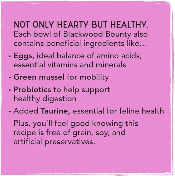 Blackwood Bounty Dry Cat Food, Red Meat Recipe for All Life Stages, 10 Pound Bag, High Protein, Grain Free-Mewly Pet