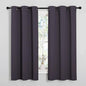 NICETOWN Greyish Purple Blackout Curtains 63 inches Length for Kitchen, 2 Panels, 34" Wide, Thermal Insulated Decoration Drapes for Small Window