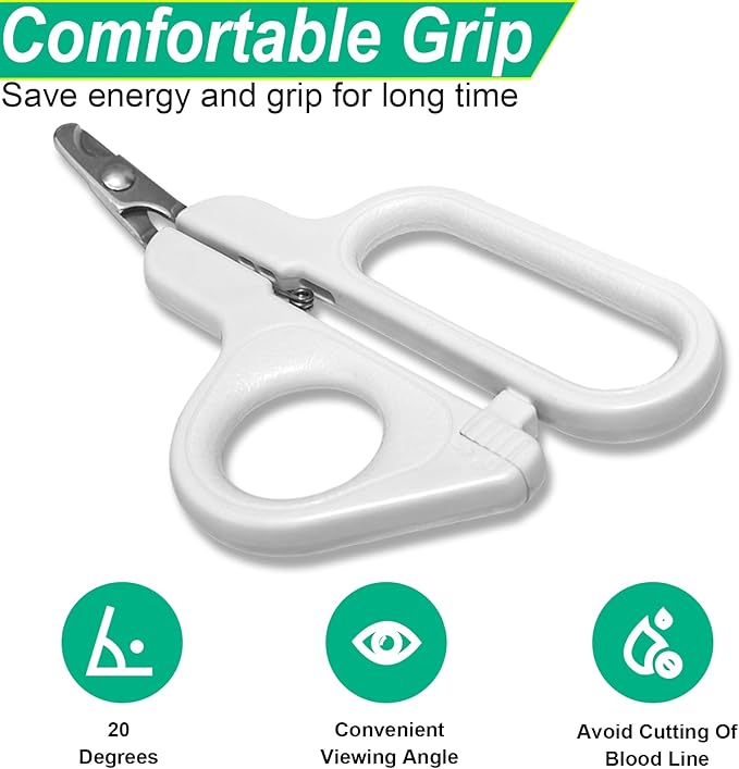 Professional Small Cat and Dog Nail Clippers Sharp Blades Stainless Steel Pet Nail Trimmers with Safety Lock to Avoid Injury for Cats Rabbits Dogs Small Animals-Mewly Pet