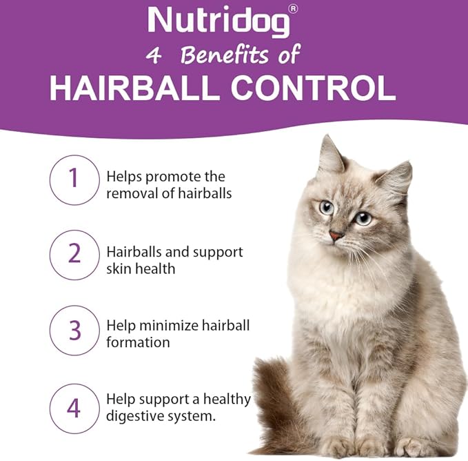 Hairball Treats for Cats - Hairball Remedy Chews with Omega 3&6, Psyllium Husk, Zinc & Biotin - Salmon Flavor for Hairball Control, Digestive Health & Skin Support, 100ct (ND-044)-Mewly Pet