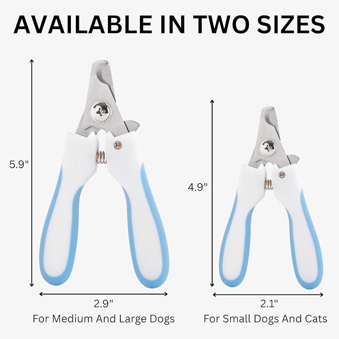 AIXINPET Dog & Cat Nail Clippers and Trimmers - with Free Nail File, Protective Guard to Avoid Over Cutting, Extra Sharp Blade - Suitable for Small to Large Dogs & Cats, Birds and Rabbits (Small)-Mewly Pet