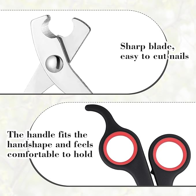 Lasnten 2 Pcs Bird Nail Grinder with Bird Nail Clipper Bird Nail Trimmer Bird Nail File with LED Lamp Grooming Tool for Bird Parrot Budgerigars Parakeets Myna Conure Finches Lovebirds (Black)-Mewly Pet