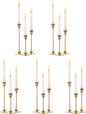 Nuptio Candlestick Candle Holders 15 Pcs Candle Stick Holder Gold Taper Candle Holder Candle Stand for Wedding Party Thanksgiving Halloween Birthday Mantel Baby Shower Table Centerpieces Decor