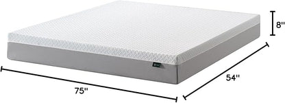 ZINUS 8 Inch Green Tea Essential Memory Foam Mattress [New Version], Full, Fiberglass Free, Medium Feel, Breathable Airflow Memory Foam, Certified Safe Foams & Fabric, Mattress in A Box