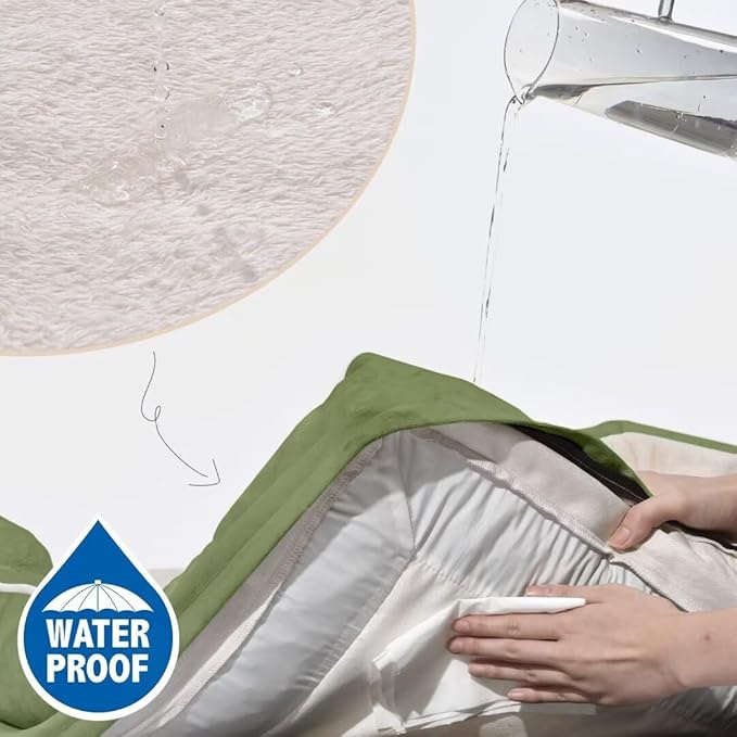 Comfort Expression XXL Orthopedic Dog Bed for Extra Large Dogs, Orthopedic Foam Dog Beds Washable, Waterproof Pet Sofa Couch with Removable Cover & Non-Slip Bottom(XX-Large,Light Green)-Mewly Pet