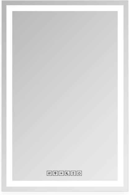 Fab Glass and Mirror LED Mirror 30x60 Inches, Led Bathroom Mirror with Lights Front and Backlit Anti-Fog Memory Brightness, Three Color Options Frameless Wall Mounted Bathroom Vanity Mirror