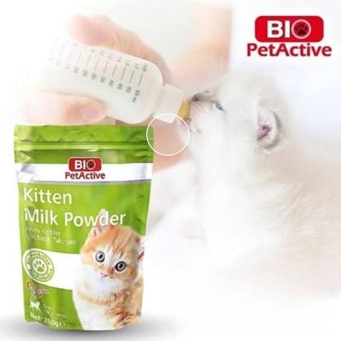 Bio Pet Active Kitten Milk Replacer - Easy-to-Digest Milk Powder with Vitamins, Minerals and Taurine for Kittens and Mothers, 7.05 oz-Mewly Pet