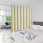 NICETOWN Room Separating Divider, Room Divider Curtain Screen Partition, Function Thermal Blackout Patio Door Curtain Panel, Sliding Door Insulated Curtain for Patio, Beige, 8.3ft Wide x 12ft Long