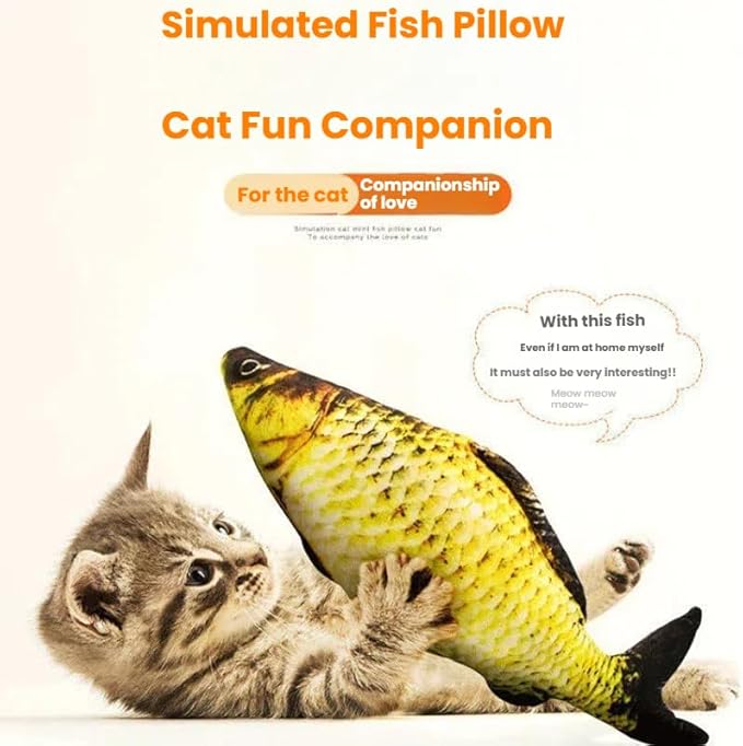Catnip Toys 6 Pcs Set - Simulated Fish Fake Fish Realistic Soft Catnip Contained Catnip Catnip Toys for Cats and Kittens (Multi Colors)-Mewly Pet