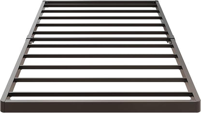 1.6 Inch Bunkie Board Twin Low Profile Heavy Duty Metal Box Spring Twin Bed Base Sturdy Mattress Foundation, Easy Assembly, Noise Free, Black