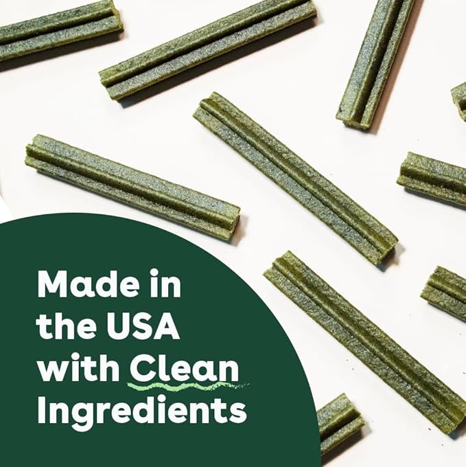 Pupford Dental Chews for Dogs, All-Natural 4-Inch Sticks for Plaque, Tartar & Bad Breath, Grooved Texture, Limited Ingredients, Made in USA (14 Count)-Mewly Pet