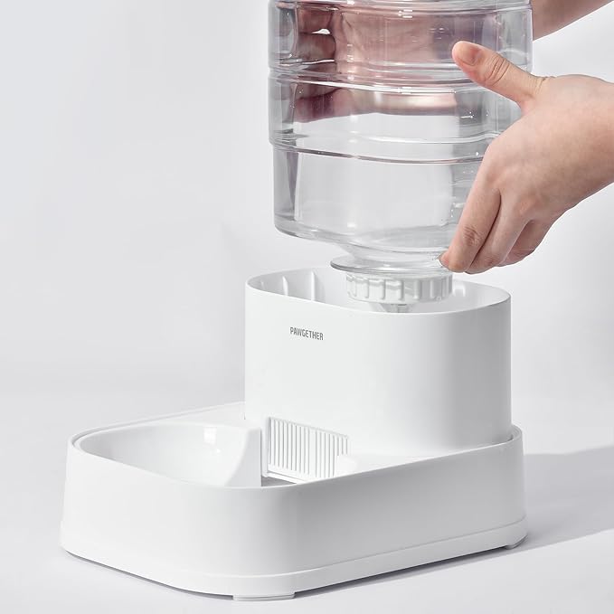 PAWGETHER® Gravity Cat Water Dispenser with 6 Pcs Filters Pet Waterer for Cats and Small to Medium Sized Dogs 1 Gallon/3.5L-Mewly Pet