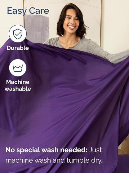 Extra Deep Queen Sheet Set - 6 Piece Breathable & Cooling Sheets - Hotel Luxury Bed Sheets Set - Easy & Secure Fit - Soft, Wrinkle Free & Comfy Sheets Set - Purple Sheet Set with Extra Deep Pockets
