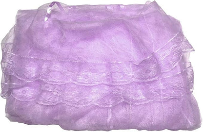 BCBYou Princess Bed Canopy Netting Mosquito Net Round Lace Dome for Twin Full and Queen Size Beds Crib with Jumbo Swag Hook (Purple)