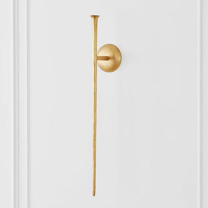 Z Gallerie Aspar Wall Sconce Long Candle Holders in Gold Finish, Retro Chic Wall Decor for Living Room, Dining Room & Bathroom, Vintage Candle Wall Sconce with Timeless Appeal(Candles not Included)