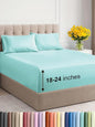 Extra Deep Twin Sheet Set - 4 Piece Breathable & Cooling Sheets - Hotel Luxury Bed Sheets Set - Easy & Secure Fit - Soft, Wrinkle Free & Comfy Sheets Set - Spa Blue Sheet Set with Extra Deep Pockets