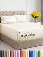Extra Deep Twin XL Sheet Set - 4 Piece Breathable and Cooling Sheets - Hotel Luxury Bed Sheets Set - Easy Fit - Soft, Wrinkle Free and Comfy Sheets Set - Off White Sheet Set with Extra Deep Pockets