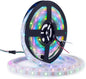 BTF-LIGHTING WS2812B RGB ECO LED Strip, Chasing Effects 5050SMD Individually Addressable 16.4FT 30Pixels/m 150Pixels Flexible Dream Color IP67 for Bedroom DIY Projects DC5V(No Adapter or Controller)