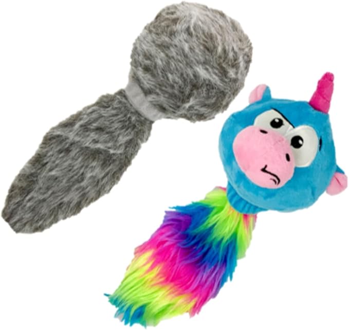 Hyper Pet Doggie Tail & Unicorn Pal Interactive Plush Dog Toys - 2 Pack Value Pack (Interactive Toy That Wiggles, Vibrates & Barks Dog Toys for Boredom & Stimulating Play) Colors May Vary-Mewly Pet