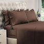 DREAMCARE Queen Sheet Set – 6 pcs Cooling Bed Sheets – up to 21” Deep Pocket Queen Sheets Set – 2500 Supreme Collection – Extra Soft 100% Brushed Microfiber Hotel Luxury with Side Pocket – Mocha Brown