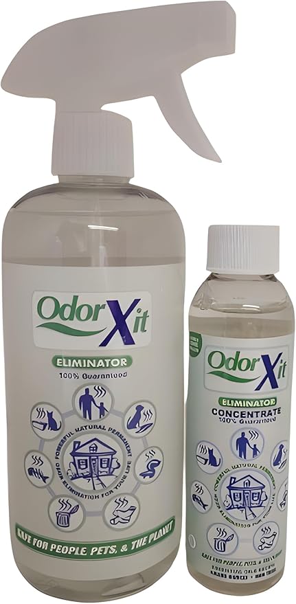 Pet Urine Odor Eliminator Spray 16oz + Concentrate 4oz – Natural, Safe & Effective Odor Neutralizer for Pets & Home-Mewly Pet