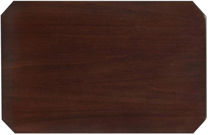Leick Home Boa End Table, Solid Wood, Narrow, Bottom Display Shelf, Easy-Assembly, For Living Room/Bedroom, Chocolate Oak, 24.0 in. L x 14.0 in W x 24.0 in. H, 10305
