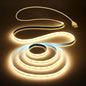 Aclorol USB COB LED Strip Lights Warm White Led TV Backlight 5V 1M 3.28FT 320Leds 3000K CRI85+ COB Flexible Lights with 1M USB Powered for Bedroom Under Cabinet Kitchen DIY Lighting Project