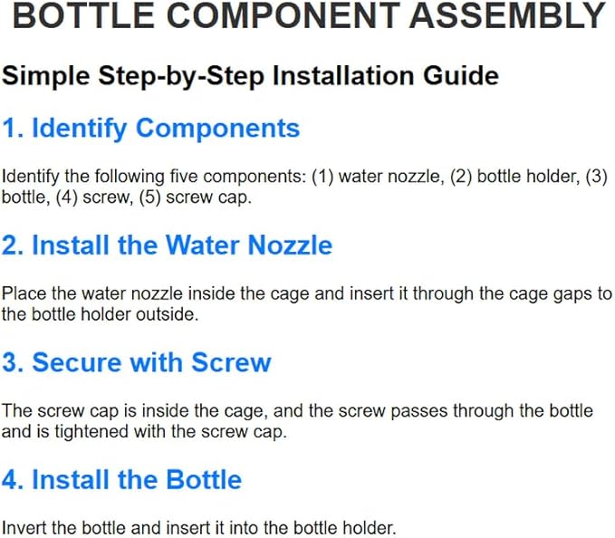 Automatic Hanging Bird Water Bottle - No Drip Cage Mounted Waters Feeder for Parakeets, Cockatiels, Budgies, Lovebirds, Finches, Canaries, Parrots (Bird Cage Accessories Travel Essential)-Mewly Pet