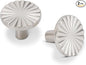 2 Pack Kitchen Cabinet Knobs Round Sunflower Dresser Knob Modern Drawer Hardware Cupboard Handles Furniture Knob for Bathroom Single Hole Knobs for Wardrobe Nickel TYH-BN-K2