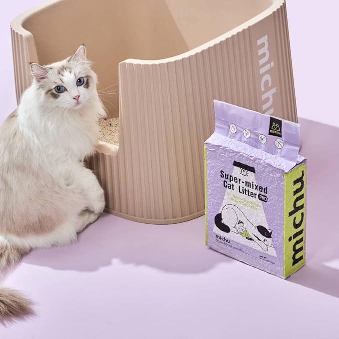 Mixed Tofu Cat Litter, Heavy Duty Flushable Kitty Litter, 5.5Lb/88Oz Original 1 Pack-Mewly Pet