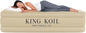 King Koil Plush Pillow Top Twin Air Mattress with Built-in High-Speed Pump for Camping, Home & Guests - 20” Twin Size Airbed Luxury Inflatable Blow Up Mattress, Waterproof, 1-Year Warranty