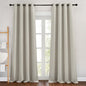 NICETOWN Natural Room Darkening Bedroom Curtains 96 inches Long, Grommet Thermal Insulated Room Darkening Window Treatments Sound Reducing for Living Room, W46 x L96, 2 Panels