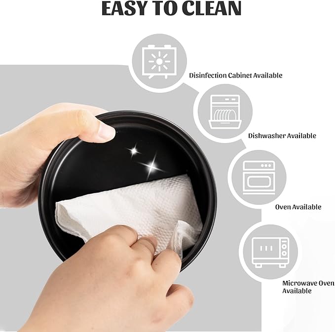 SPUNKYJUNKY 15° Slanted Ceramic Dog and Cat Bowl with Wooden Stand, Tilted Bulldog Food and Water Bowl No Slip Non-Spill for Cats Medium Dogs Big Face Pets 28.7 OZ (3.6 Cups, Black)-Mewly Pet