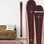 Headwaters Studio Personalized Ski Growth Chart - Wooden Growth Chart for Kids Room & Home Decor, Ski-Themed Wall Decor, Personalized Wooden Ski Ruler Brown - 58"" x 4.5""