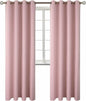 BGment Room Darkening Curtains 84 Inches Long - Grommet Thermal Insulated Drapes Window Treatment Curtains for Bedroom, 2 Panels, 52 x 84 Inch, Baby Pink